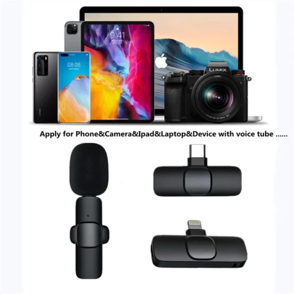 New Wireless Lavalier Microphone Portable Audio Video Recording Mini Microphone for Iphone Android PC Camera Live Gaming Phone - Image 5