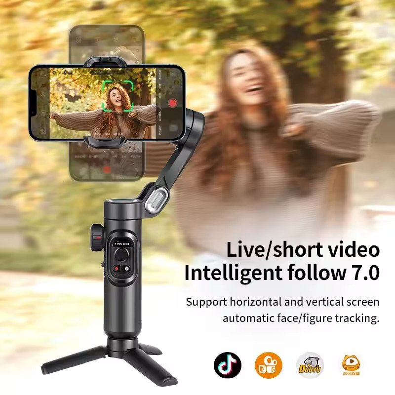 SmartXE 3-Axis Handheld AI Gimbal Stabilizer – AI Face Tracking for iPhone & Android, Perfect for TikTok, Vlogs, and Smooth Video Recording - Image 8