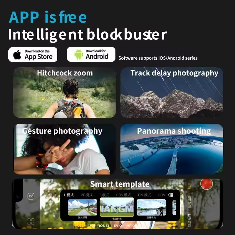 SmartXE 3-Axis Handheld AI Gimbal Stabilizer – AI Face Tracking for iPhone & Android, Perfect for TikTok, Vlogs, and Smooth Video Recording - Image 10