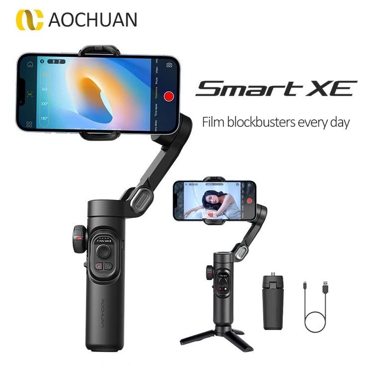 SmartXE 3-Axis Handheld AI Gimbal Stabilizer – AI Face Tracking for iPhone & Android, Perfect for TikTok, Vlogs, and Smooth Video Recording - Image 4