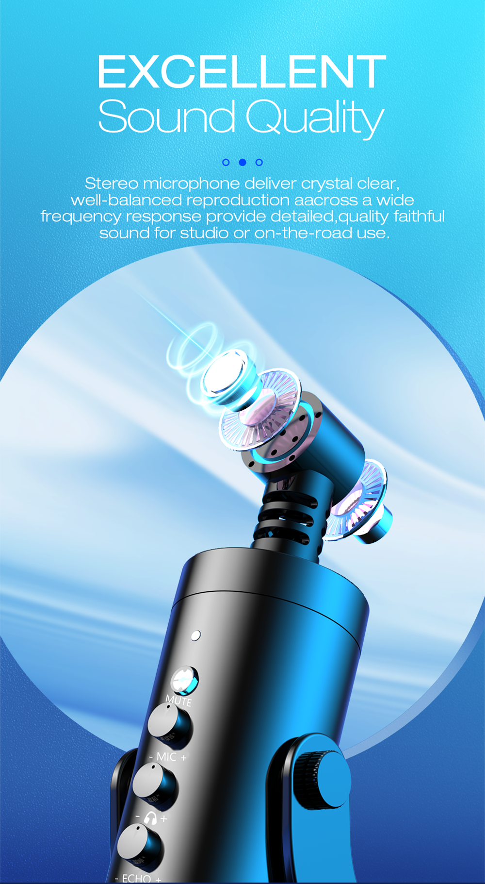 USB Microphone for PC Mac Gaming Recording Stream Podcast, Computer Condenser Mic with Phone Adapter Headphone Output - Image 8