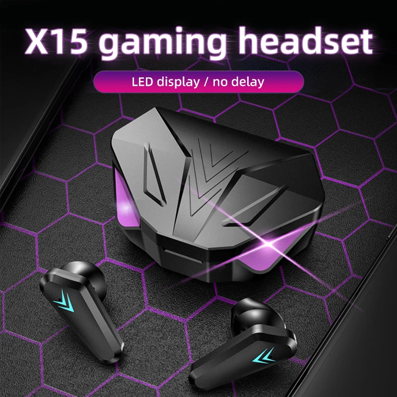X15 TWS Wireless Bluetooth Headset LED Display Gamer Earbuds with Mic Wireless Headphones Noise Cancelling Bluetooth Earphones - Image 3